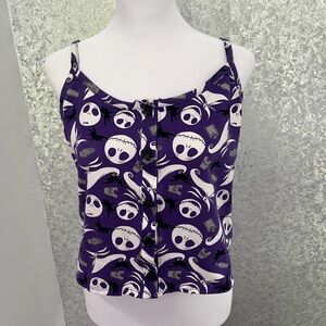 Nightmare Before Christmas Jack Skellington Purple Graphic Women's Top